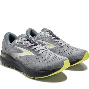 Brooks Men's Ghost 16  Gray and Yellow Running Shoes